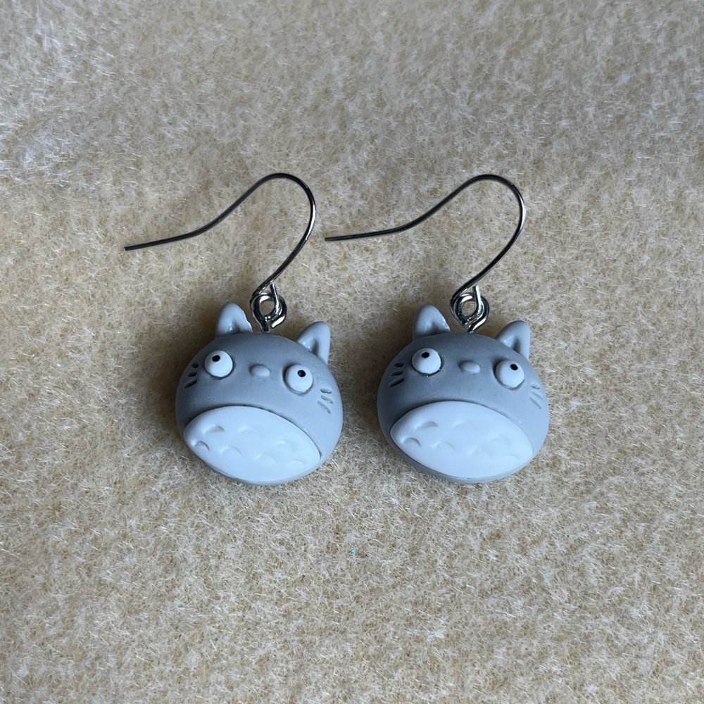 *3 for $20* Studio Ghibli Totoro Head Earrings